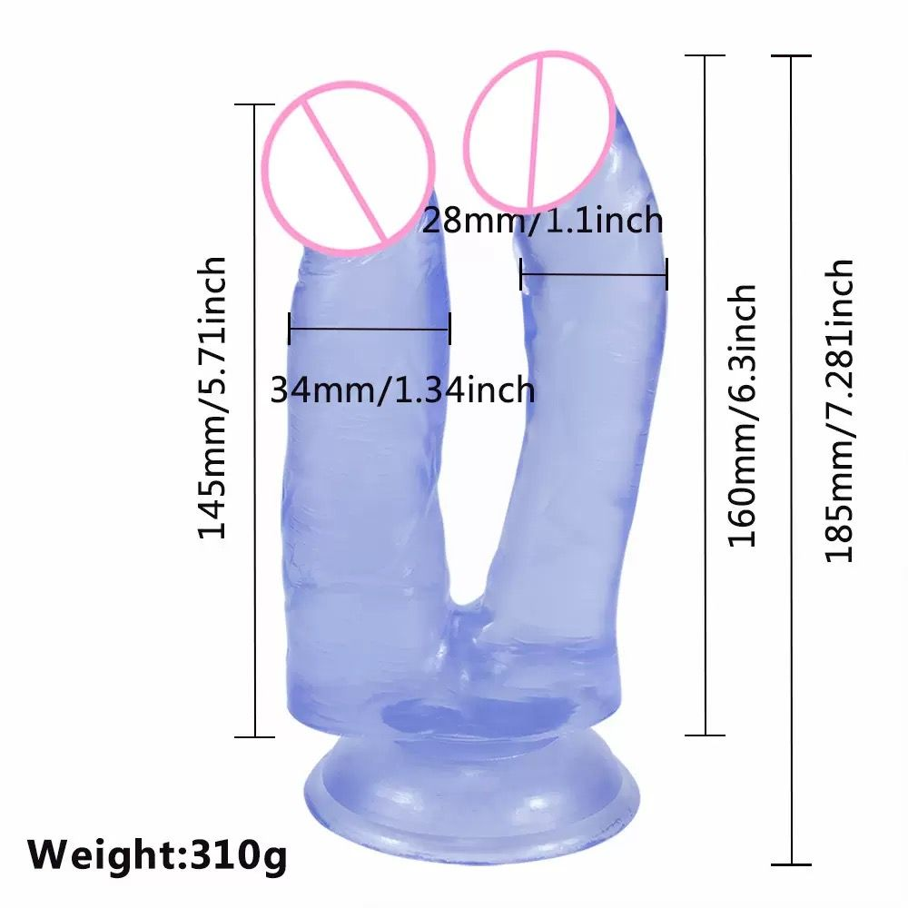 Dual-Stimulation Double Dildo with Powerful Suction Cup Base