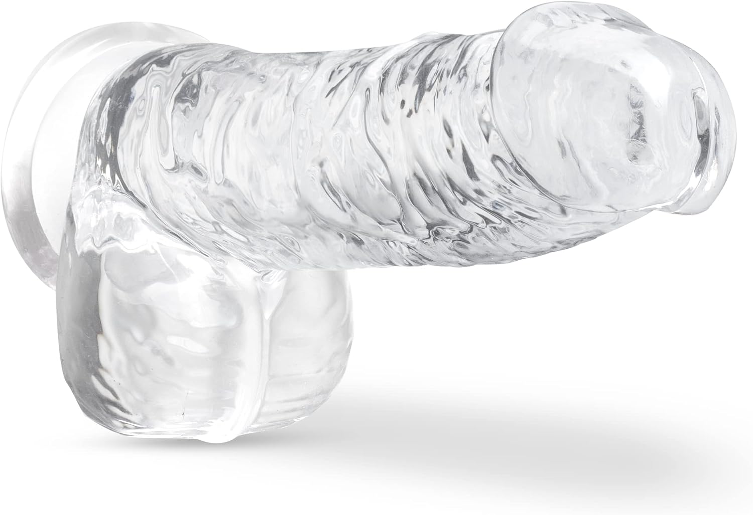 28.5CM Crystal-Clear Extra-Long Dildo with Textured Shaft & Suction Base