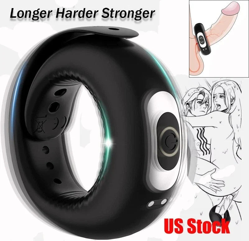 Dual-Stimulation Vibrating Cock Ring with Curved Massage Tips