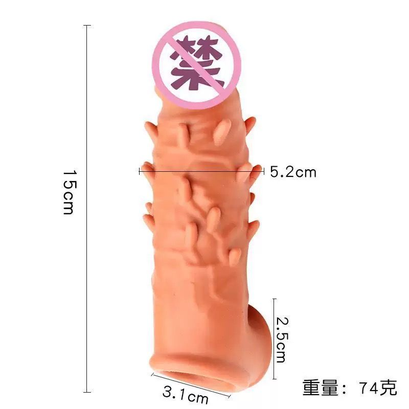 Intense Textured Extension Sleeve with Multi-Point Stimulation