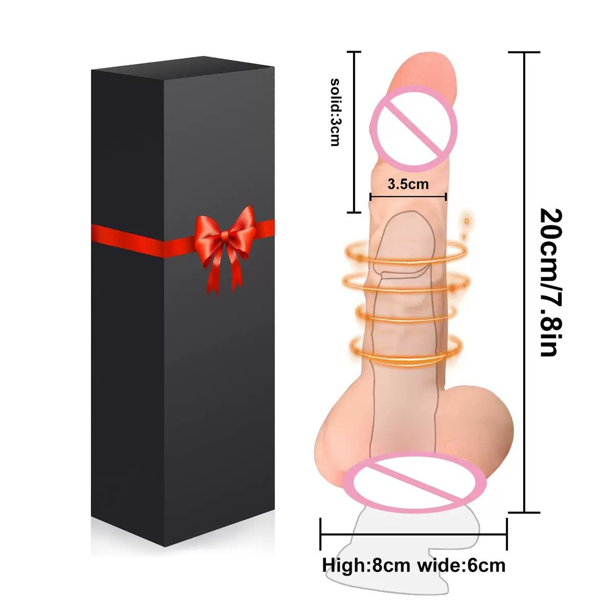 20CM Realistic Stretchable Extension Sleeve – 3CM Length Boost & Full-Body Base