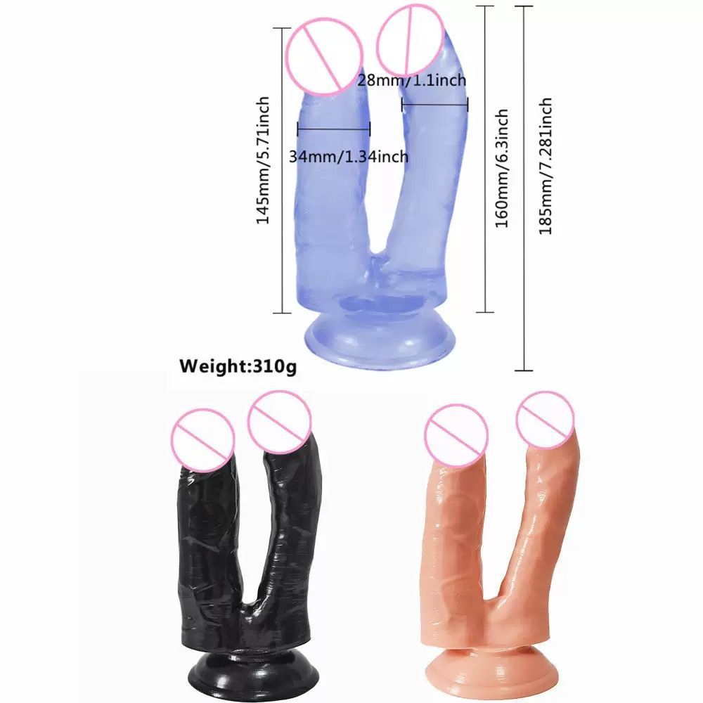 Dual-Stimulation Double Dildo with Powerful Suction Cup Base