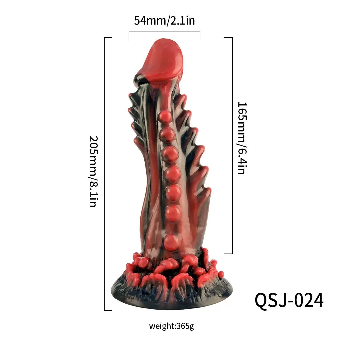 Fantasy Tentacle Textured Dildo with Flexible Shaft & Suction Base