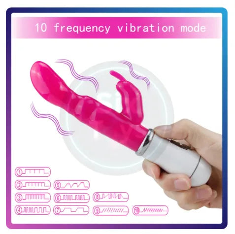 Dual-Stimulation Rabbit Vibrating Massager – Multi-Mode Control, Ergonomic Curved Design & Personal Comfort