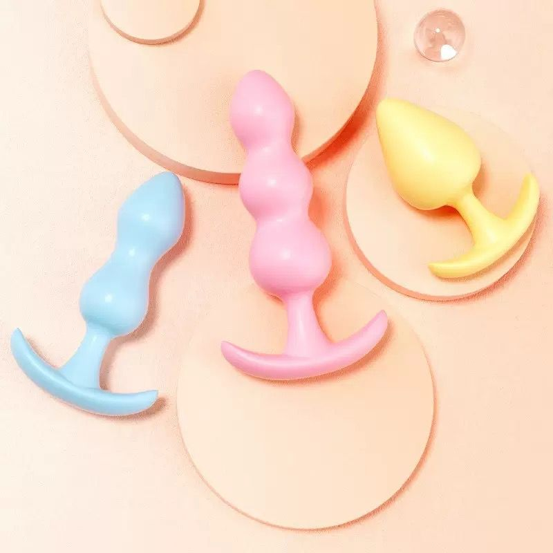 3-Piece Graduated Anal Training Plug Set with Safe Flared Bases
