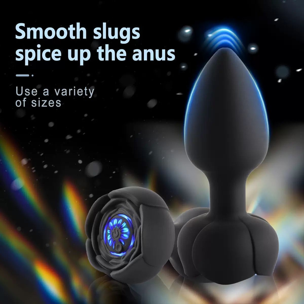RoseGlow Wireless Vibrating Anal Plug – Remote Control & USB Rechargeable
