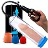 Adult Manual Vacuum Massage Pump Kit – Clear Cylinder, 3 Seal Rings & Soft-Touch Sleeve