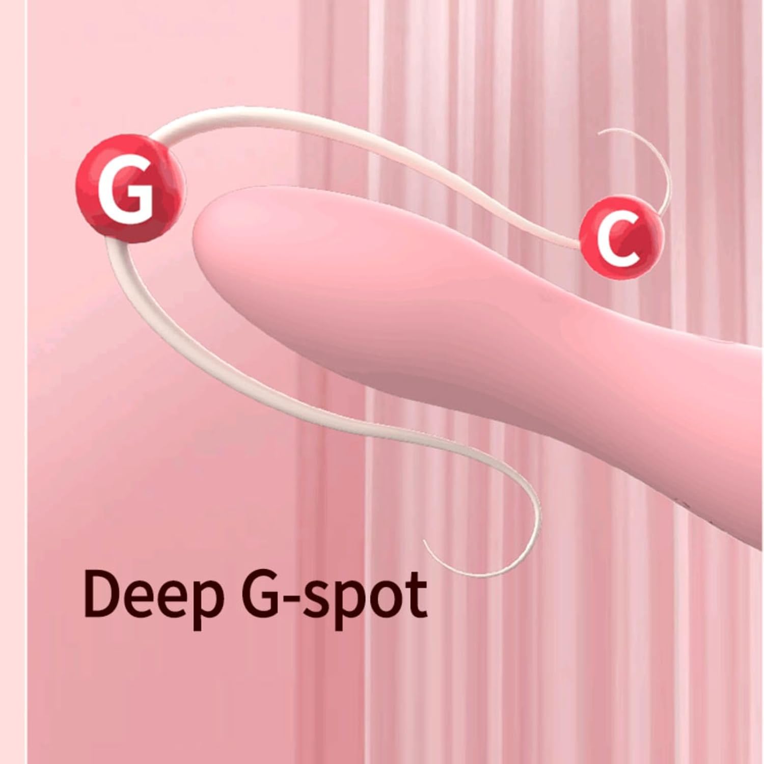 Dual-Ended 10-Mode Quiet Waterproof Vibrating Massager – Soft Rounded Head, Two-Button Control & Ergonomic Handle
